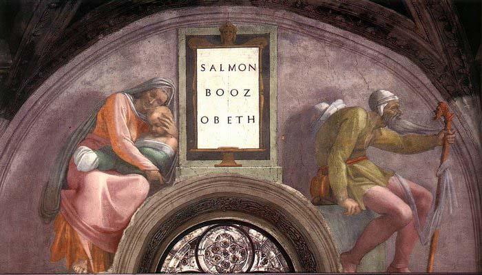 Michelangelo Buonarroti Salmon - Boaz - Obed Germany oil painting art